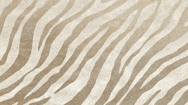 An abstract pattern of beige and light brown zebra stripes, design concept