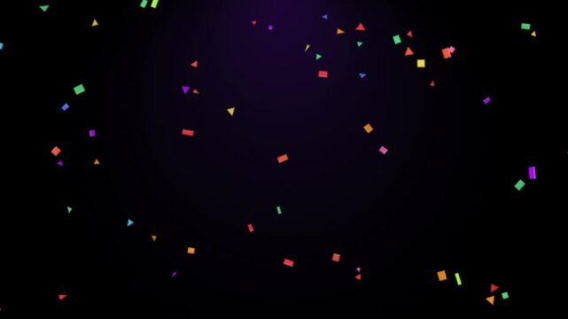 Colorful Isolated Confetti party popper Explosion confetti Blast Realistic On Transparent Background green Screen Alpha Matte Channel Perfect For Compositing Into CGI Scene. 4K