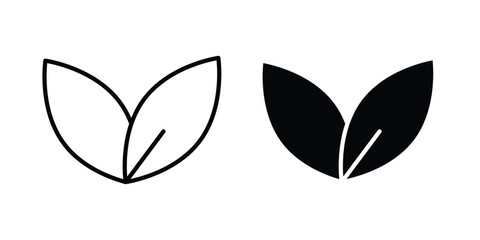 Fototapeta premium Vegan icon line and flat vector collection for ui, ux designs