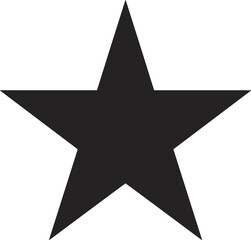 Obraz premium Solid Black Five Pointed Star Icon symbol shape