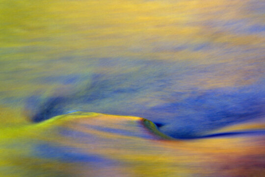 Film photo of abstract water patterns in Swift River
