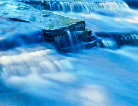 Film photo of cascade at Tahquamenon River long exposure