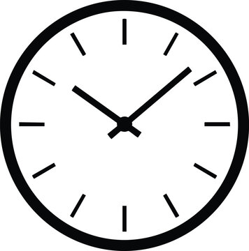 Black and white analog clock face showing time 11:01 dial hands