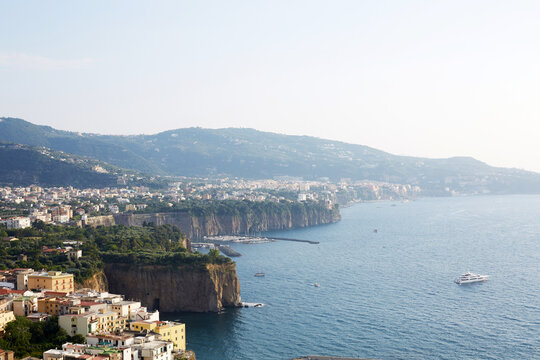 Scenic Amalfi Coast in Italy with cliffs and sea view