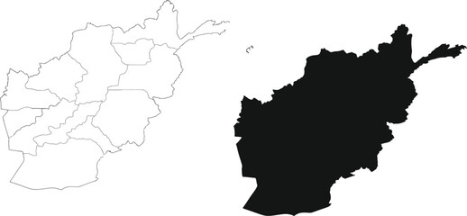 Fototapeta premium Map of afghanistan Vector