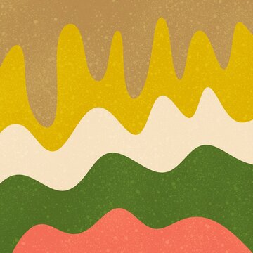 Mid century modern abstract geometric wave pattern background