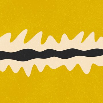 Mid century modern abstract geometric wave pattern background
