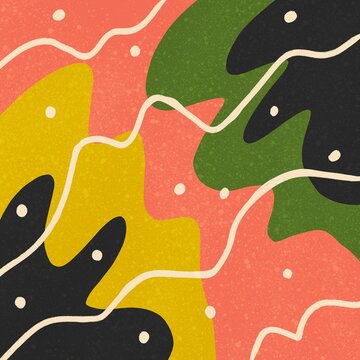Mid century modern abstract geometric pattern background