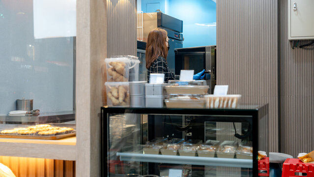 Taiwanese bakery with pastries and egg tarts