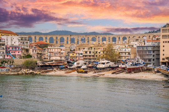 Kavala old city view in Greece