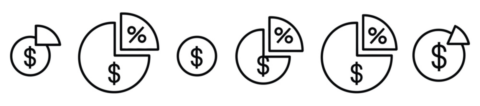 Dividend payout icon concept, stock market profit distribution symbols, investment earnings and income graphics, shareholder return indicators, financial growth elements,