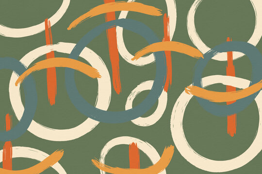 Abstract pattern with colorful overlapping circles