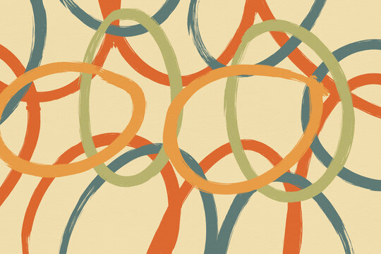 Abstract circular pattern with overlapping brushstrokes