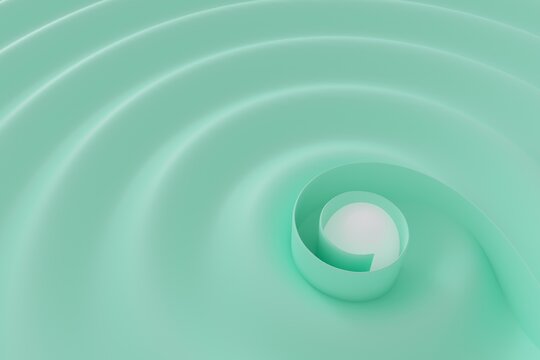 Abstract spiral shape with light sphere background