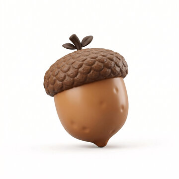 Gland marron en illustration minimaliste