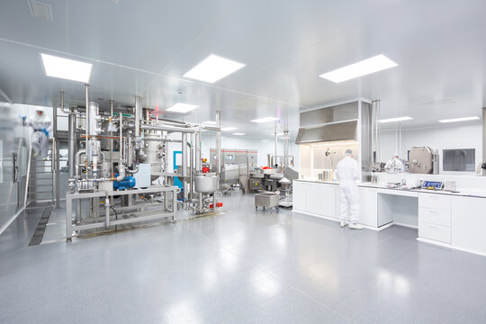 Modern candy laboratory and factory production clean room