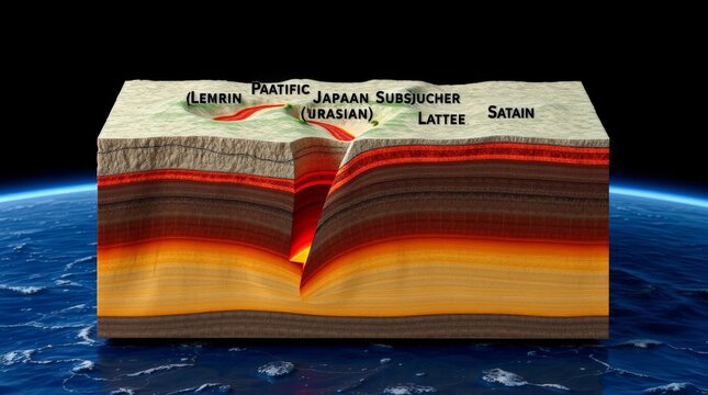 3D Model of Tectonic Plate Convergence near Japan