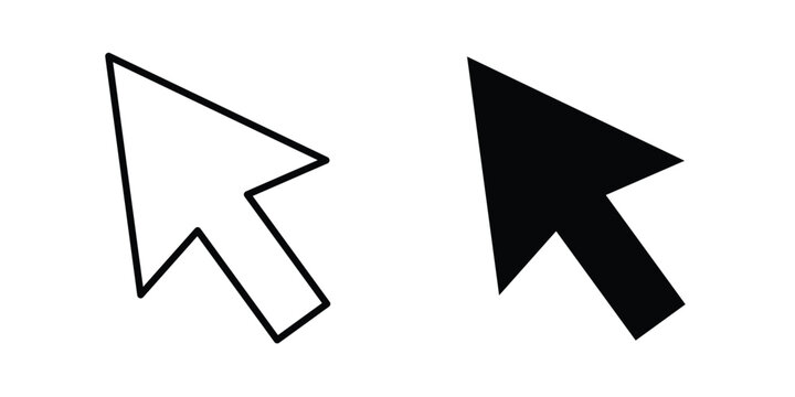 Mouse icon clipart and line art versions on white background