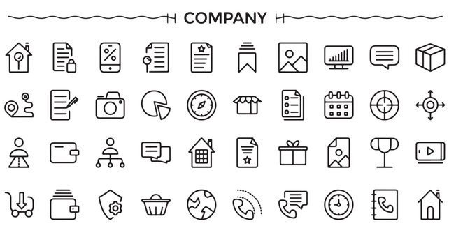 Corporate Identity Icons Set for Business Branding Marketing and Data Analytics
