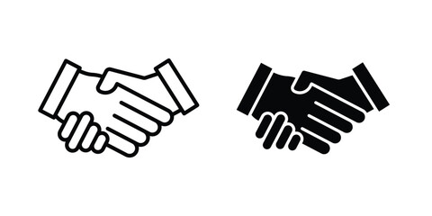 Fototapeta premium Partner icon clipart and line art versions on white background