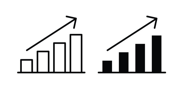 Sales icon clipart and line art versions on white background