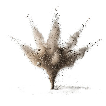Dust cloud explosion from impact