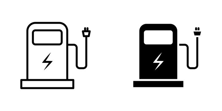 Charging station icons for app and websites.