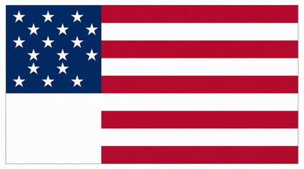 Fototapeta premium American Flag: A patriotic depiction of the American flag, showcasing its iconic design with red and white stripes and a field of stars.