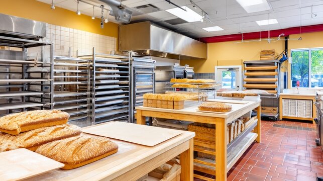 Renovated Bakery Display with Removed Counters and Fresh Bread Baked Goods