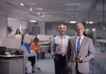 Fototapeta premium Middle Eastern business executives in modern open office leading a professional team meeting