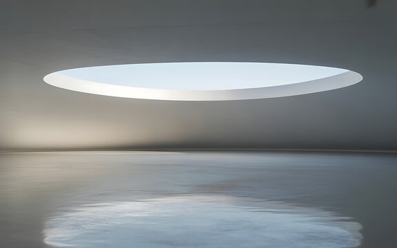 Mysterious circular object hovering above water an eerie and unexplained phenomenon in a dark setting