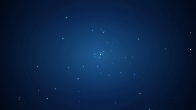 Blue Background With Glowing Floating Light Dots