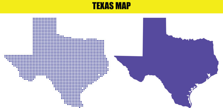 Abstract Texas Map Dotted Pattern Vector