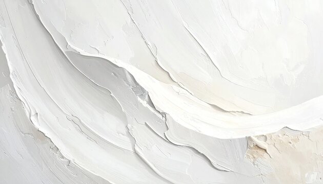 Abstract white textured background with layered brushstroke patterns