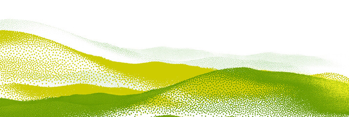 Obraz premium Abstract aerial farmland landscape background with green agricultural fields and rural patchwork pattern.