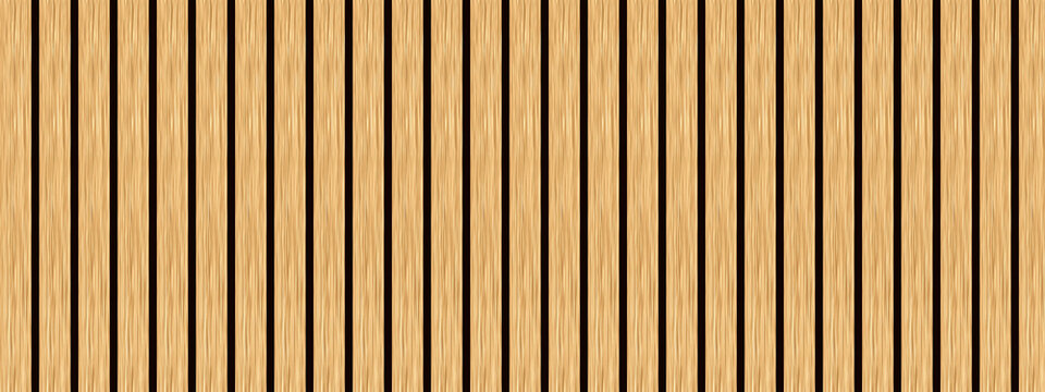 wood seamless background pattern featuring vertical wooden slats with a natural light brown grain texture and dark black grooves