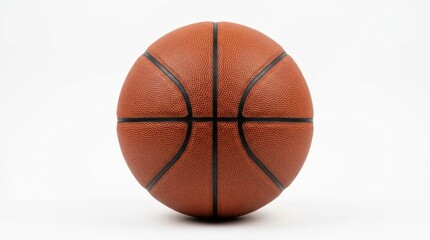 Fototapeta premium Close-up of a classic basketball on a white background