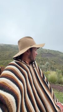 Horseback ride in Riobamba, Ecuador highland landscape