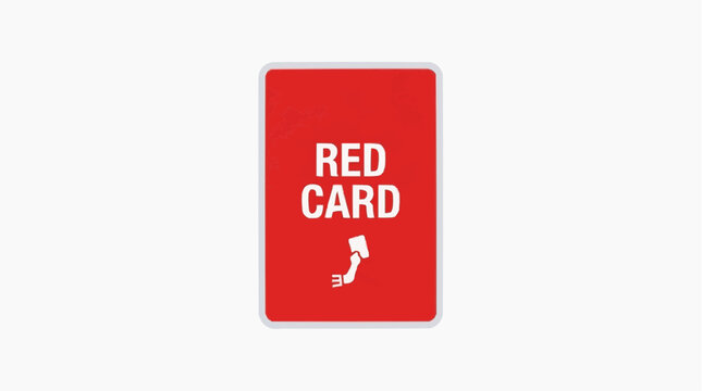 A vibrant close-up captures a bold red card, instantly associated with penalties and warnings, making it an ideal metaphor for warnings and disciplinary measures.