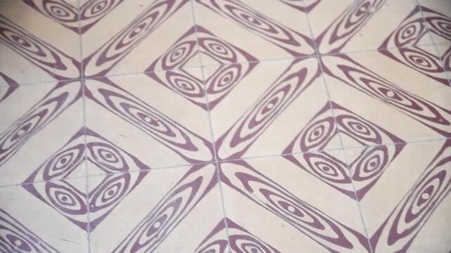 Rustic Valencian Tile Surface &ndash; Vintage Baroque Azulejo Pattern
