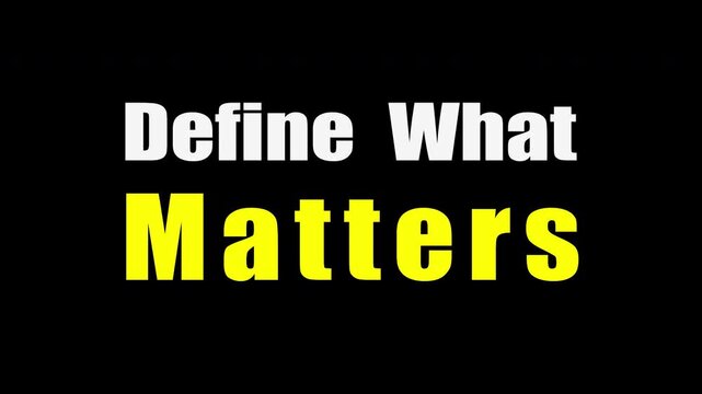 Minimalist Strategic Concept: Define What Matters Text Animation