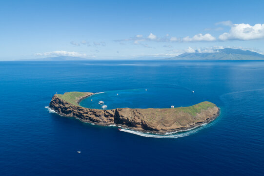 Green Molokini from the air