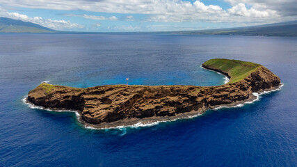 Green Molokini from the air © Drew