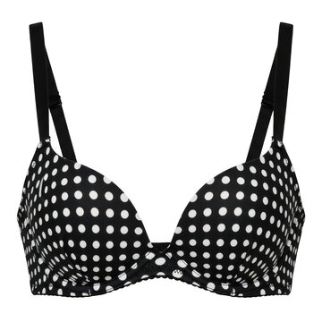 Elegant polka dot swimwear top with adjustable straps