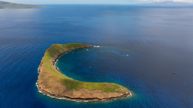 Green Molokini from the air