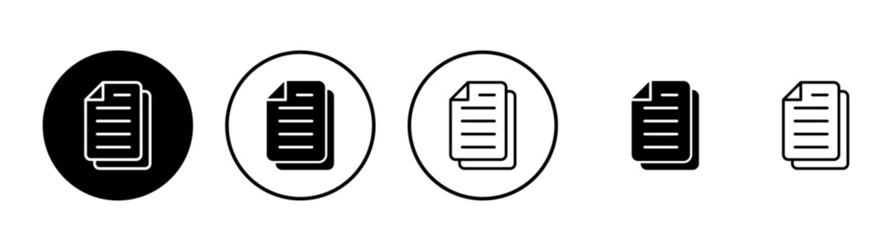 Document icon vector. Paper sign and symbol. File Icon