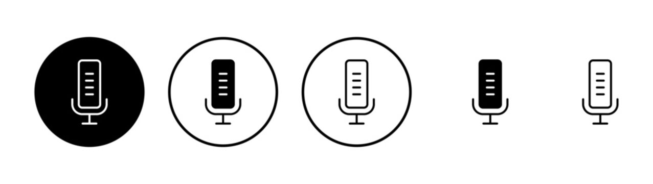 Microphone icon vector. karaoke sign and symbol