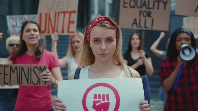Empowered women unite and march together boldly for equality and the rights of all