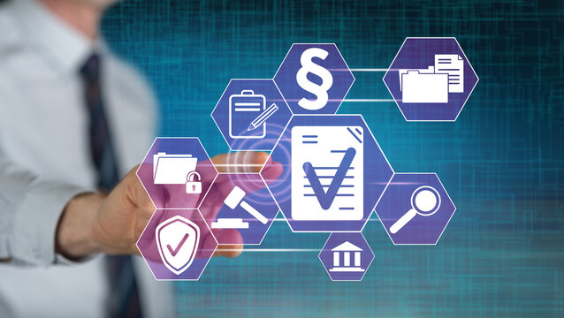 Man touching a validation concept