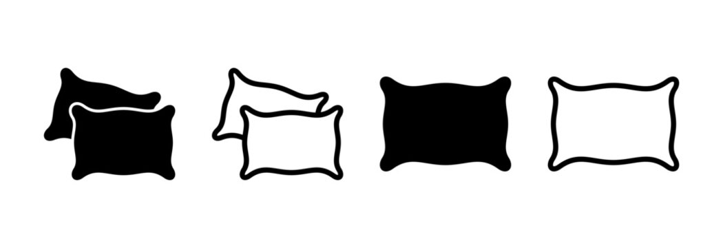 Pillow icon vector illustration. Pillow sign and symbol. Comfortable fluffy pillow